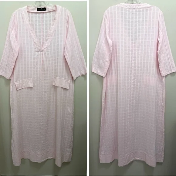 Pomander Place Tuckernuck Carolina Kaftan Maxi Dress Cover Up Pink Size XS